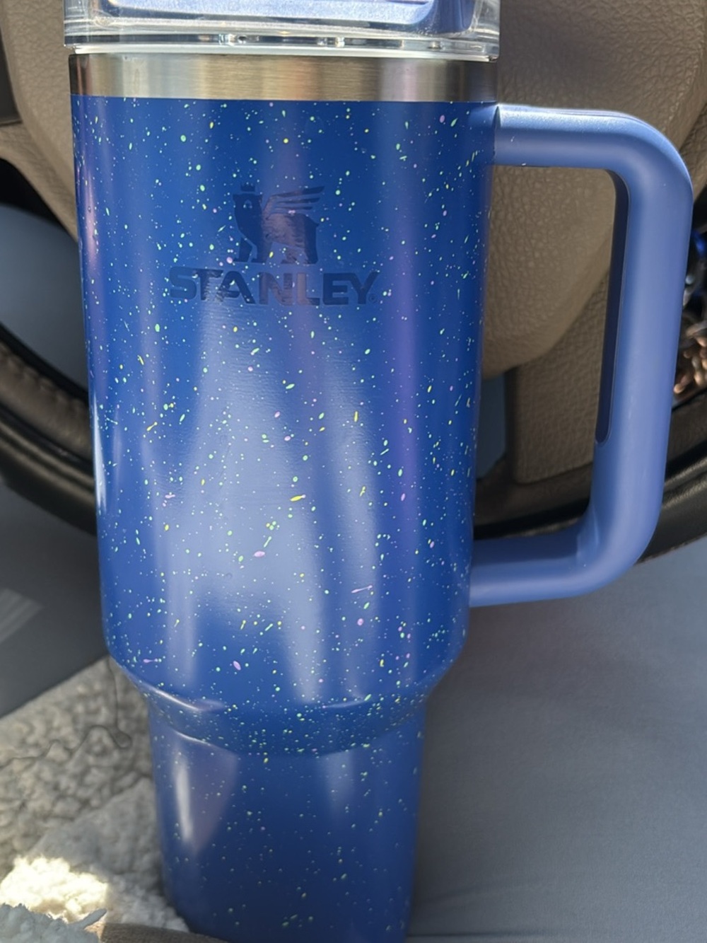 Stanley Speckled Royal Blue Travel Mug with Handle
